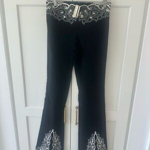 BiBi Black and White Paisley Pants